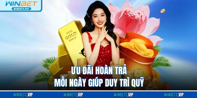 Hoàn Trả Mỗi Ngày Cùng WINBET – Thưởng Lớn Thắng Đậm Ưu đãi hoàn trả mỗi ngày giúp duy trì quỹ